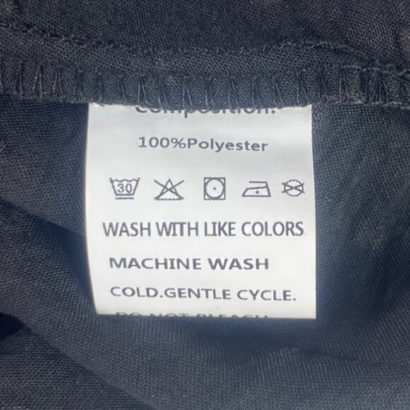 Cicidudu Dress Womens 1XL Black New WOT VNeck Long Sleeve - Picture 6 of 7